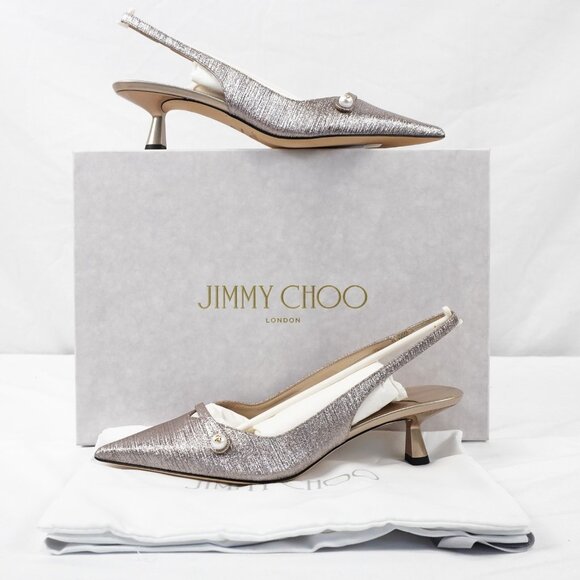 Jimmy Choo Shoes - Jimmy Choo Amita 45 Slingback Pumps In Macaron Glitter